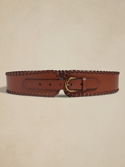 Leather Corset Whipstitch Belt | Banana Republic Factory Brown Belts Women, Stylish Women’s Belts, How To Make A Leather Belt, Elegant Leather Belt With Embroidery, Brown Leather Belt With Embroidery, Brown Embroidered Leather Belt, Casual Brown Embroidered Belt, Chic Leather Belt With Embroidery, Chic Embroidered Leather Belt