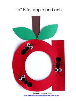 the letter o is for apple and ants