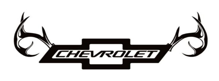 the chevrolet logo with antlers on it