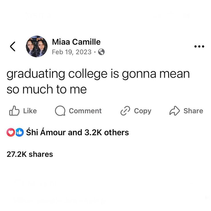 two tweets that are on top of each other, one is saying graduate college is going mean so much to me