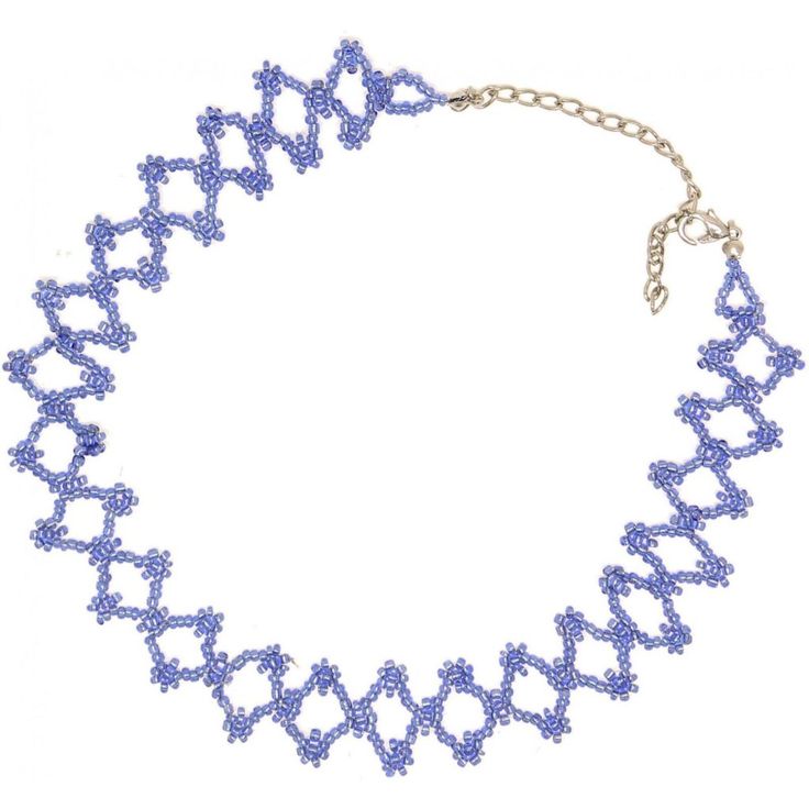 Full Condition: New With Tags Elegance Has Arrived In Style With This Simple Beaded Necklace Featuring Shimmering Seed Beads In A Diamond Pattern. A Stylish Accessory For Everyday Wear. This Beaded Necklace Is A Sure Head Turner And A True Elegant Must-Have. It"S A Perfect Year-Round Accessory. Blue Beaded Chain Bracelets For Party, Blue Beaded Necklaces With Tiny Beads For Party, Blue Beaded Necklace With Tiny Beads For Party, Blue Beaded Necklace For Party, Blue Tiny Beads For Party, Blue Party Beaded Necklace With Tiny Beads, Light Blue Round Bead Necklaces For Party, Light Blue Beaded Necklaces For Party, Adjustable Blue Beaded Necklaces For Party