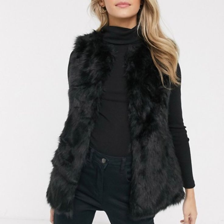 Plush & Fierce!! This Ultra-Plush Faux Fur Vest Is The Ultimate Cold-Weather Outerwear Accessory For This Fall/Winter Season The Vest Is Fully Lined And Has An Open Front. Sold Out!! Size: Xs, But May Fit A Small Content: Shell; Lining: Polyester Retail Price: $148 Smoke-Free Home No Damages Will Ship Same/Next Chic Outerwear With Faux Fur Lining For Night Out, Chic Faux Fur Outerwear For Night Out, Fall Faux Fur Outerwear For Night Out, Faux Fur Outerwear For Night Out In Fall, Spring Outerwear With Faux Fur Trim For Night Out, Chic Faux Fur Outerwear For Work, Spring Night Out Outerwear With Faux Fur Trim, Black Faux Fur Outerwear For Spring, Spring Black Faux Fur Outerwear