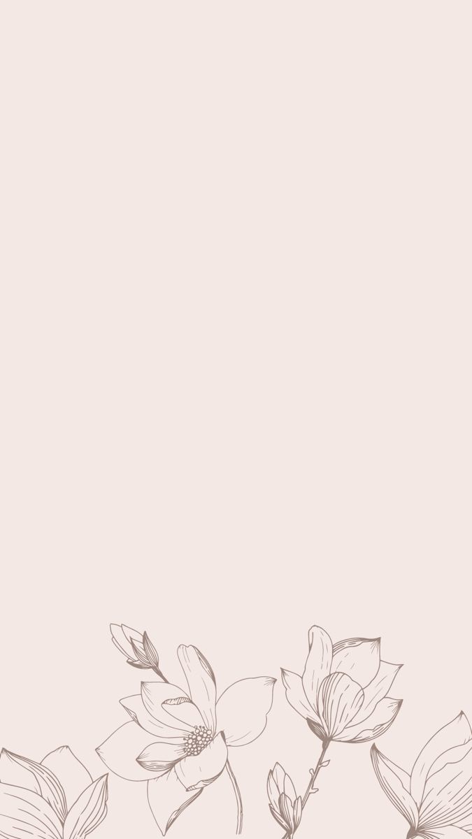 a drawing of flowers on a light pink background with an empty space in the middle