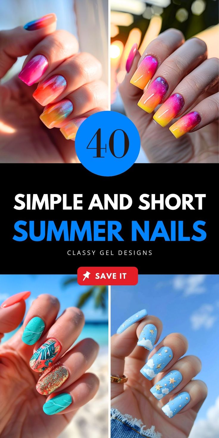 Discover simple and classy short summer nails perfect for gel styles. Get inspired by these stunning designs—save this pin and check out the article for more ideas! Summer Nail Inspiration, Short Summer Nails, Party Food Dessert, Kid Desserts, Summer Manicure, Dinner Party Recipes, Gel Designs, Styling Gel, Nail Board