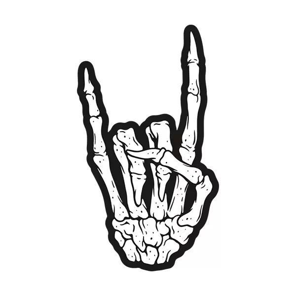 a black and white drawing of a hand making the v sign with it's fingers