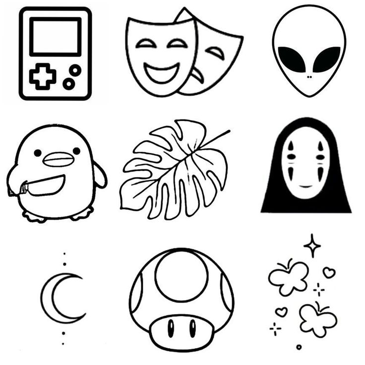 some different types of masks and other things to draw on the paper or cut out