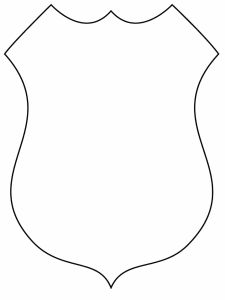 the outline of a police badge