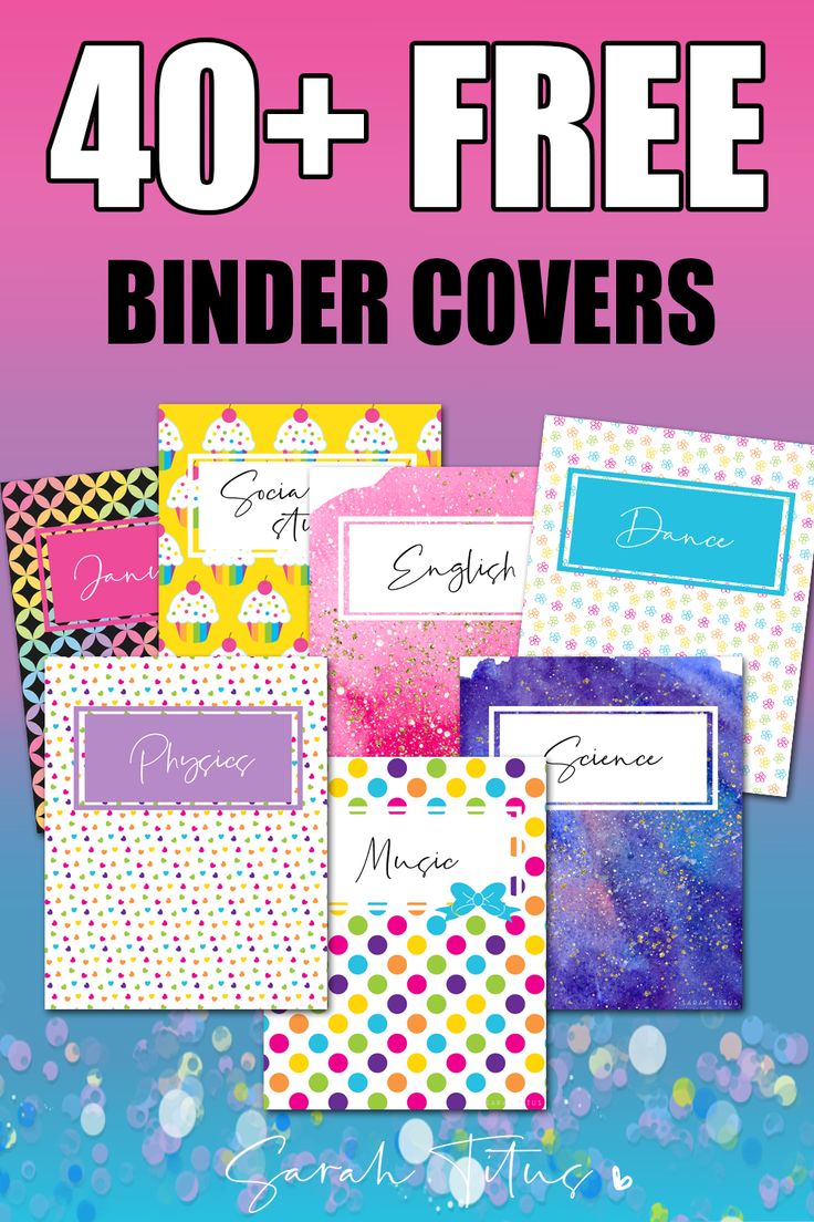 40 + free binder covers for any kind of item in your home or office