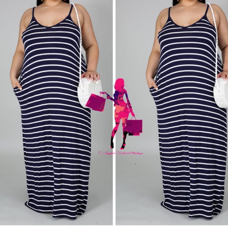 Plus Size Maxi Dress (Final Sale) Navy Casual Maxi Dress For Spring, Casual Navy Maxi Dress For Spring, Navy Casual Maxi Dress For Vacation, Casual Navy Maxi Dress For Vacation, Plunge Neck Maxi Dress, Plus Size Maxi Dress, Paisley Maxi Dress, Mumu Dress, Zebra Dress