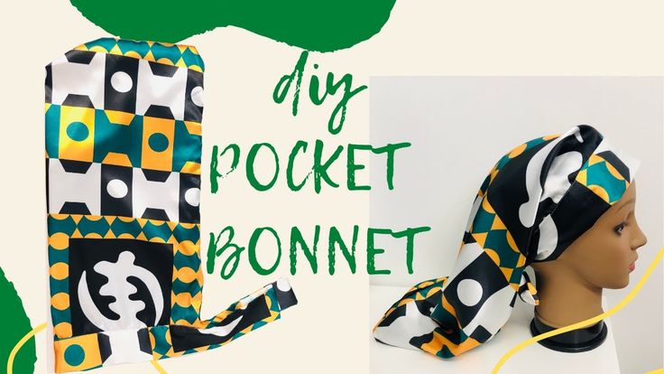 a hat and scarf are on display with the words diy pocket bonnet