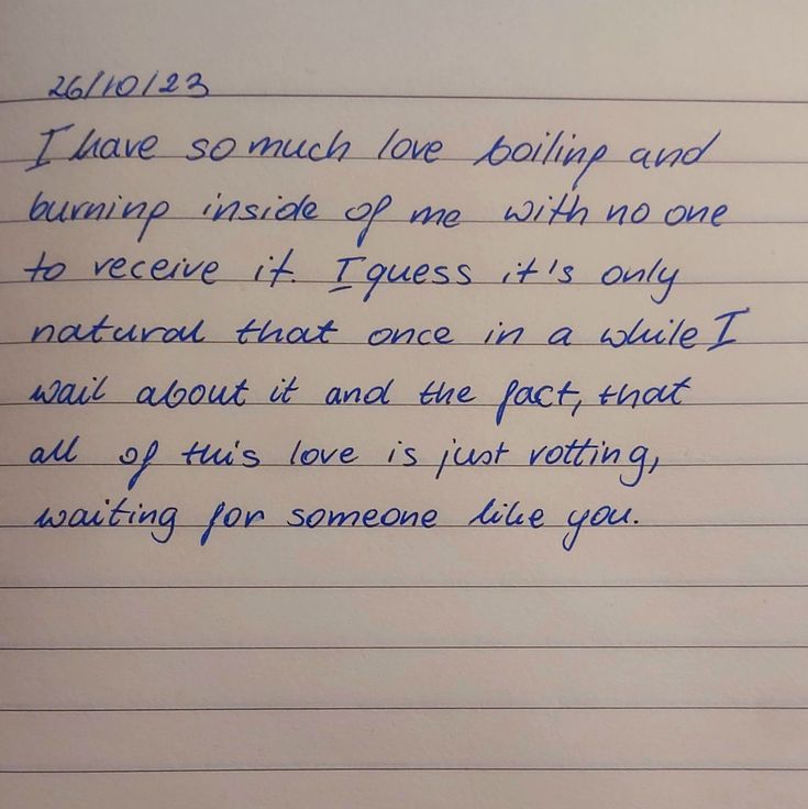 a note written to someone about love