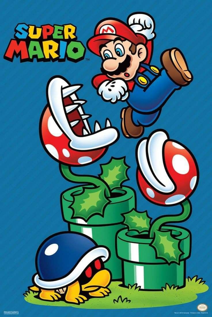 an image of mario on top of stacks of money with the caption super mario