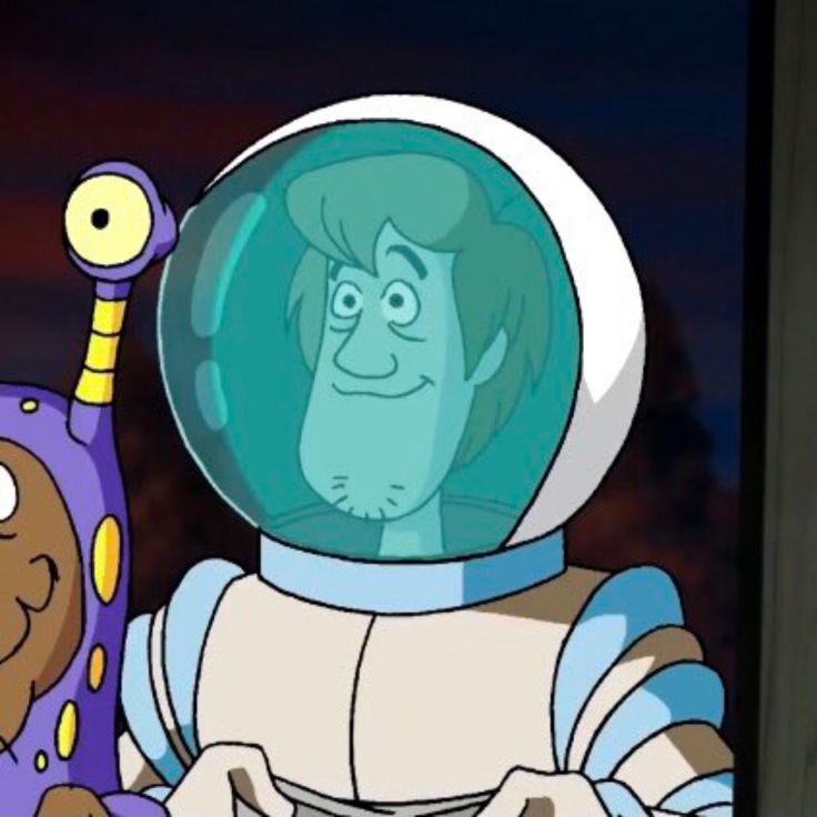 an image of a cartoon character in space