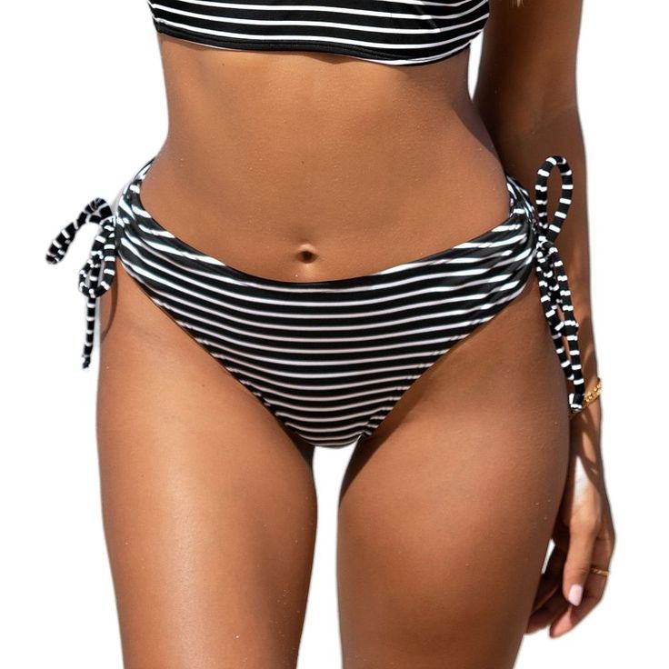 Show up to the beach or pool in fresh style with these cute Women's CUPSHE Striped Side Tie Shirred Hipster Bikini Bottoms.Click on this WOMEN'S GUIDE to find the perfect fit and more! Show up to the beach or pool in fresh style with these cute Women's CUPSHE Striped Side Tie Shirred Hipster Bikini Bottoms.Click on this WOMEN'S GUIDE to find the perfect fit and more! FEATURES Ruched drawstring sides Pull-on styling Partially linedFIT & SIZING Midrise sits on the high hipFABRIC & CARE Nylon, span Beach Swimwear With Drawstring Tie-side Bottom, Beach Swimwear With Drawstring And Tie-side Bottom, Casual Tankini For Beach Party With Tie-side Bottom, Striped Tie-side Bottom Swimwear For Sunbathing, Striped Tie-side Swimwear For Beach Party, Beachy Striped Tie-side Swimwear, Striped Swimwear For Beach Party Vacation, Stretch Tie-side Bottom Swimwear For Beach Season, Casual Tie-side Bottom Swimwear For Pool