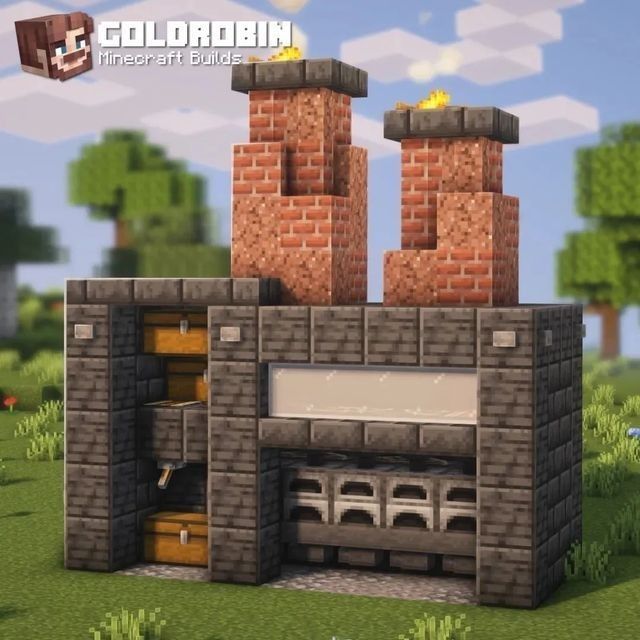 an image of a building made out of bricks in the minecraft game colorsbin