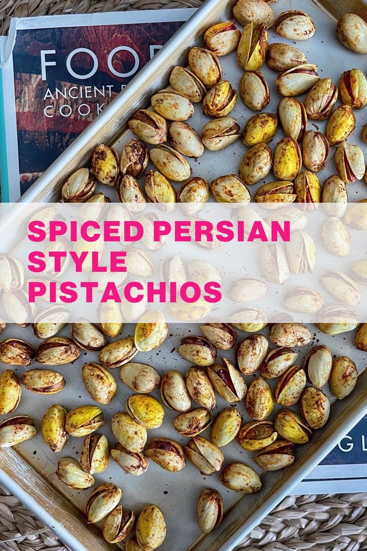 the spiced persian style pistachios are ready to be eaten