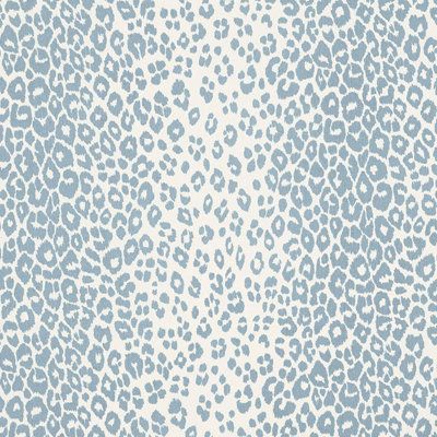 a blue and white animal print wallpaper