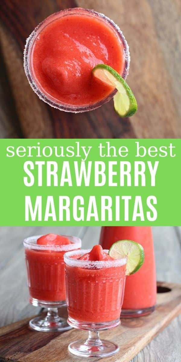 the best strawberry margaritas are made with only three ingredients