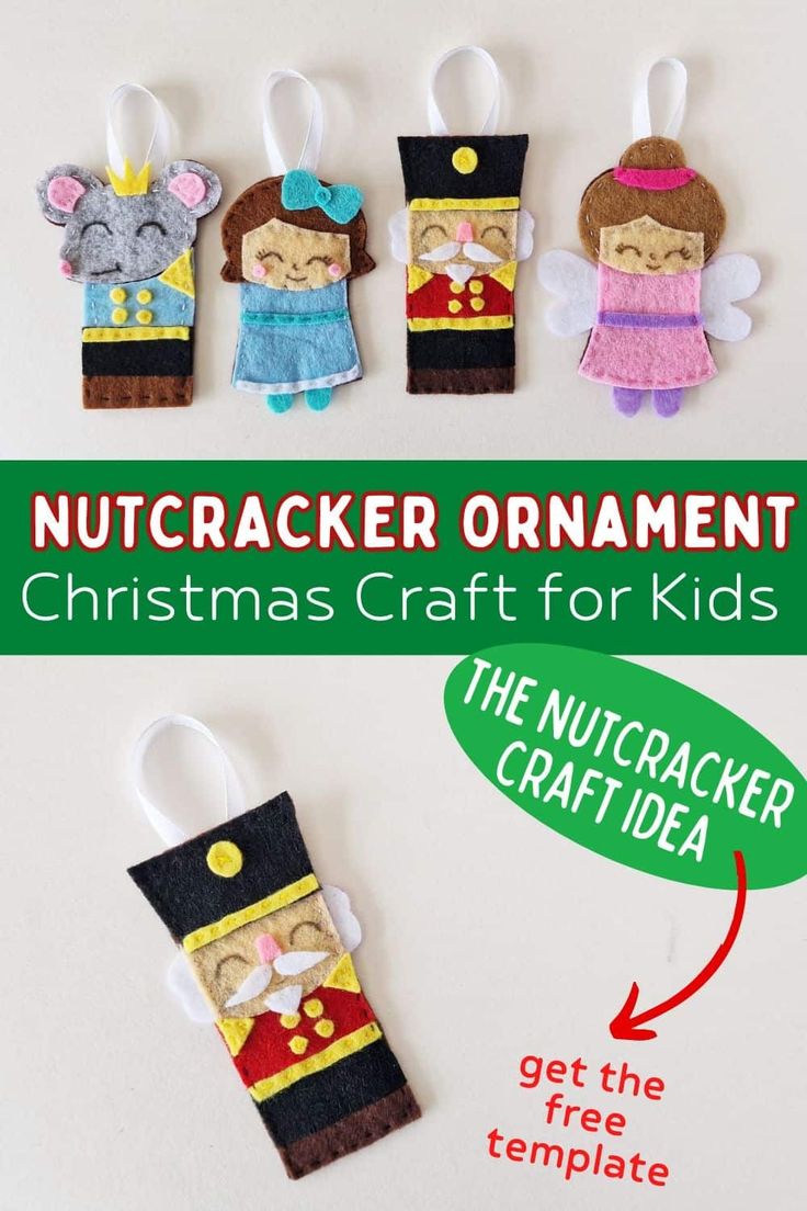 the nutcracker ornament christmas craft for kids is an easy and fun idea