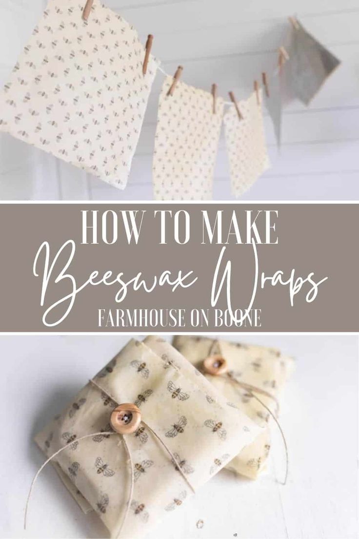 how to make beeswap wraps with fabric and twine