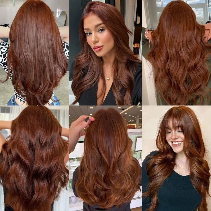 Is Cinnamon Brown Hair right for you? Find out how this warm, reddish-brown shade complements various skin tones and color seasons. Coco Cinnamon Hair Color, Cinnamon Hair Formula, Cinnamon Brown Hair Color Formula, Soft Copper Brown Hair, Hair Color Warm Brown, Cinnamon Color Hair, Reddish Hair Color, Brown Cinnamon Hair Color, Types Of Brown Hair