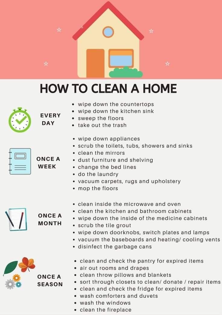 how to clean a home with the help of a house cleaning checklist and tips