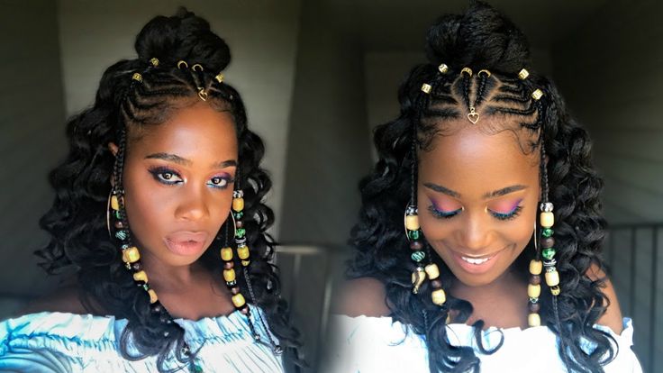 Crochet Curls, Beads Hair, Pelo Afro, Fulani Braids, Braids With Beads, Braids With Curls, Cool Braids, Beautiful Braids, Alicia Keys