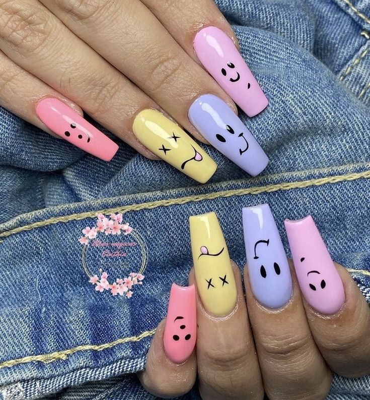 Paznokcie Hello Kitty, Nails Dip, Spring House, Hippie Nails, Punk Nails, Grunge Nails, Acrylic Coffin, Summer Acrylic Nails, Acrylic Nails Coffin Short