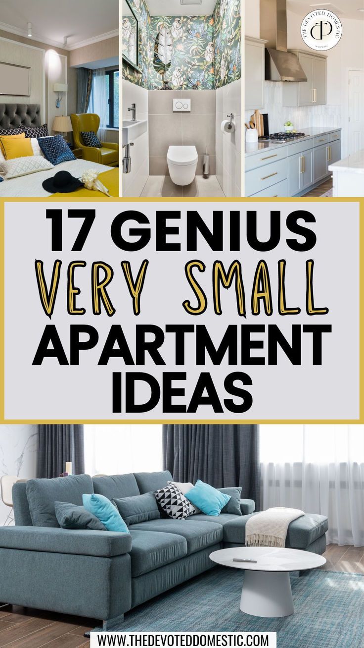 Make a small apartment interior design look INSTANTLY brighter & more spacious with the help of 17 genius very small apartment ideas! These small apartment will change the functionality and the aesthetics of your WHOLE apartment! Tiny One Room Apartment Ideas, Small Loft Decorating Ideas, Tiny Loft Apartment Small Space Living, Small Apartment Functional Decor, Ny Small Apartment Interior, Small Room Ideas Apartment, Organized Small Apartment, Small Apartment Mood Board, Small City Apartment Decor