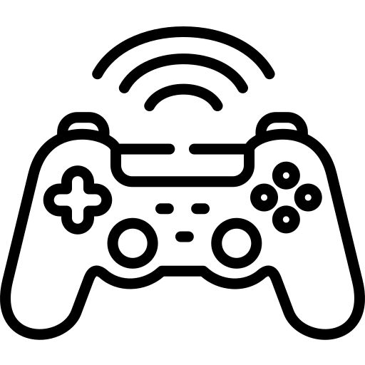 a black and white drawing of a video game controller