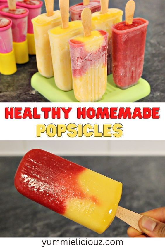 popsicles are made with fruit and ice cream to make them look like they have been dipped