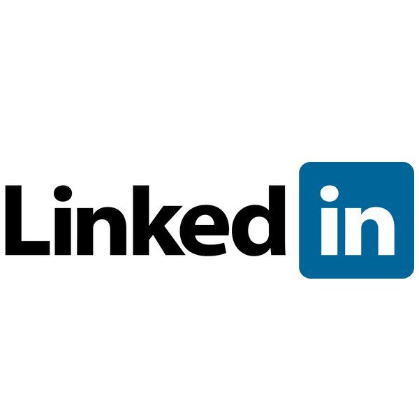 the linked in logo is shown on a white background