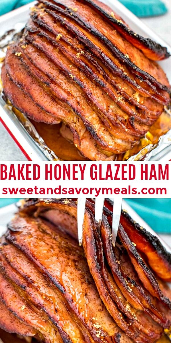 baked honey glazed ham with sweet and savory toppings is the perfect side dish for any holiday meal