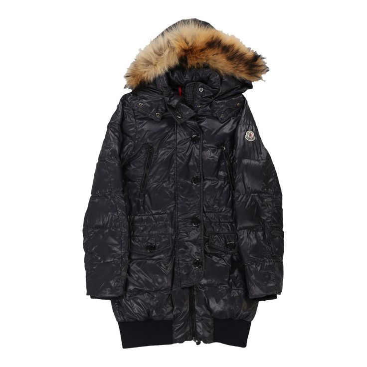 Vintage black 14 Years Moncler Coat - boys medium Classic Black Parka For Fall, Classic Black Winter Parka, Designer Winter Streetwear Outerwear, Designer Black Winter Outerwear, Classic Black Hooded Outerwear, Luxury Black Parka For Winter, Luxury Black Winter Parka, Moncler Coat, Coat Fits