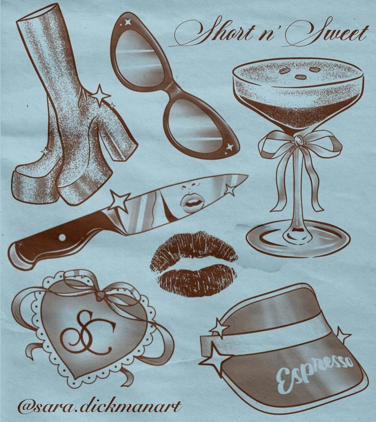 an old fashion ad with various items on it