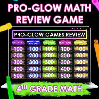 an image of a video game with the words pro - glow math review game