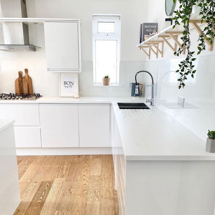 the kitchen is clean and ready for us to use in its new owner's home