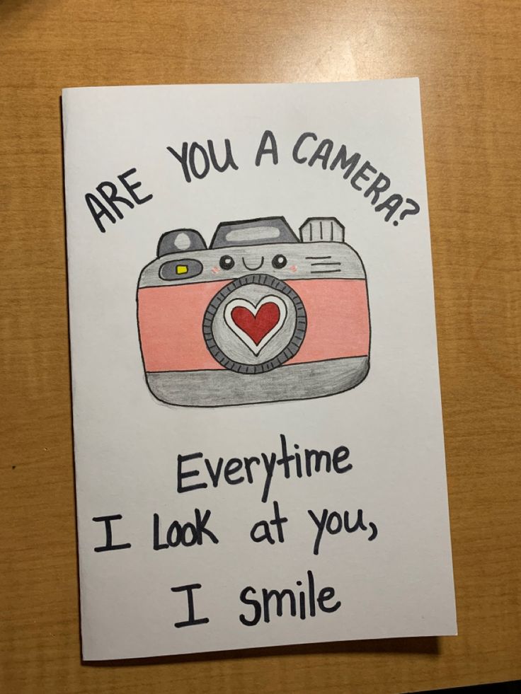 a card that says are you a camera?