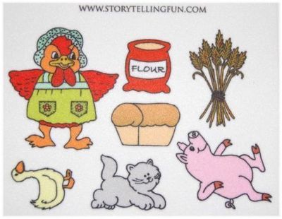 an image of stickers with animals and food on them, including bread, butter, flour