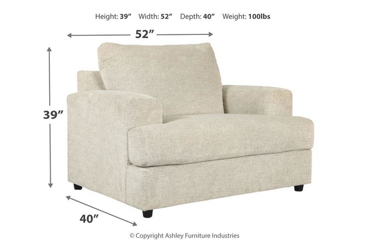 an image of a chair with measurements for it