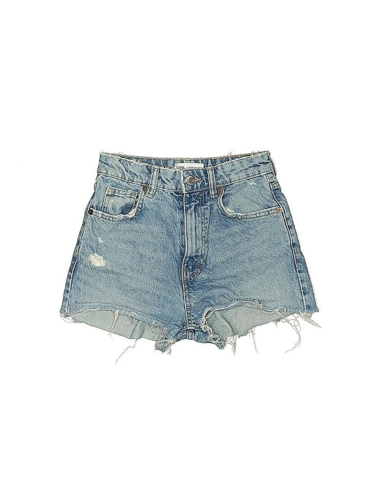 Zara Denim Shorts Size: 0 Bottoms - used. 100% Cotton | Zara Denim Shorts: Blue Bottoms - Size 0 Zara Clothing, Zara Clothes, Short Zara, Alexis Dress, Coastal Granddaughter, Zara Outfit, Zara Shorts, Fame Dr, Jeans For Short Women