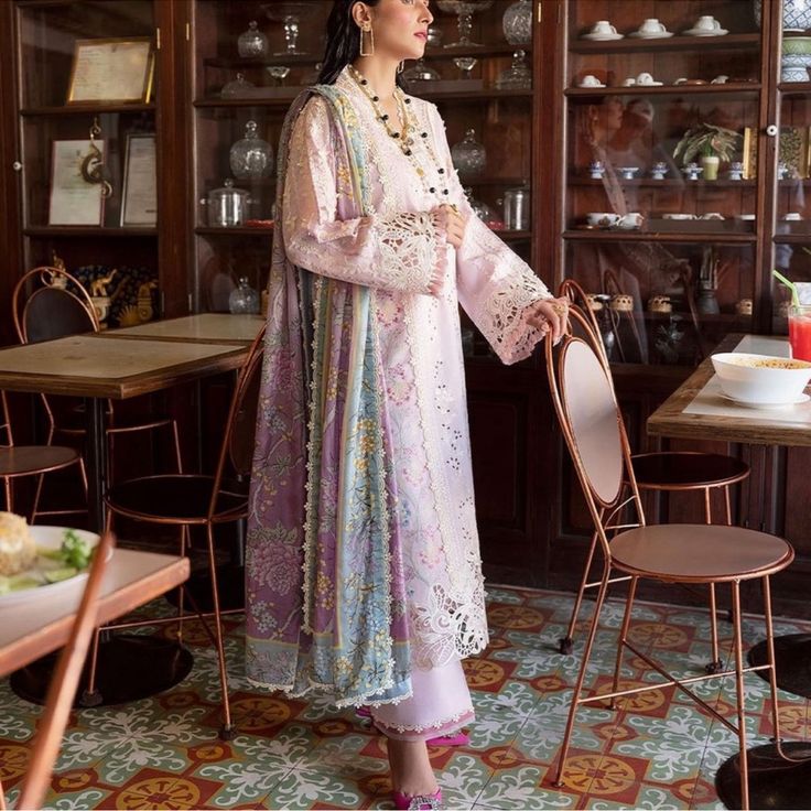 Pakistani Indian Summer Three Piece Dress Kameez Shalwar And Dupata Brand New Fabric Lawn Purple Chikankari Embroidered Lawn Suit For Spring, Elegant Naqshi Dupatta For Spring, Elegant Purple Lawn Suit For Spring, Summer Purple Dress With Dupatta, Spring Unstitched Purple Salwar Kameez, Spring Festive Purple Salwar Kameez, Unstitched Purple Lawn Suit For Spring, Purple Chikankari Embroidered Dupatta For Spring, Purple Spring Festival Dupatta