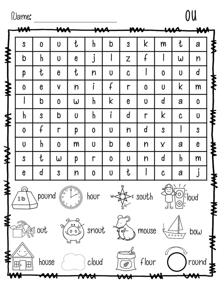 a worksheet with words and pictures to help kids learn how to use the word search