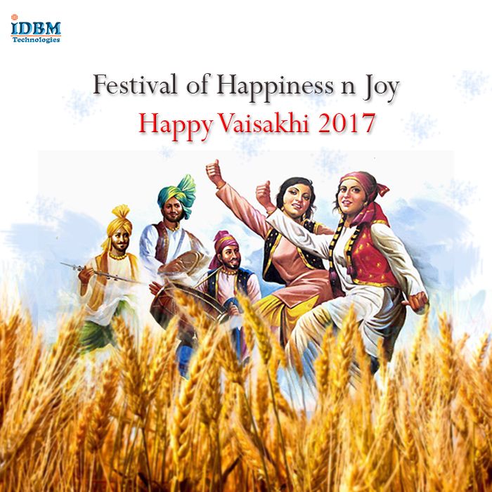 an advertisement for the festival of happiness in joy, happy vasaki 2017 with four people