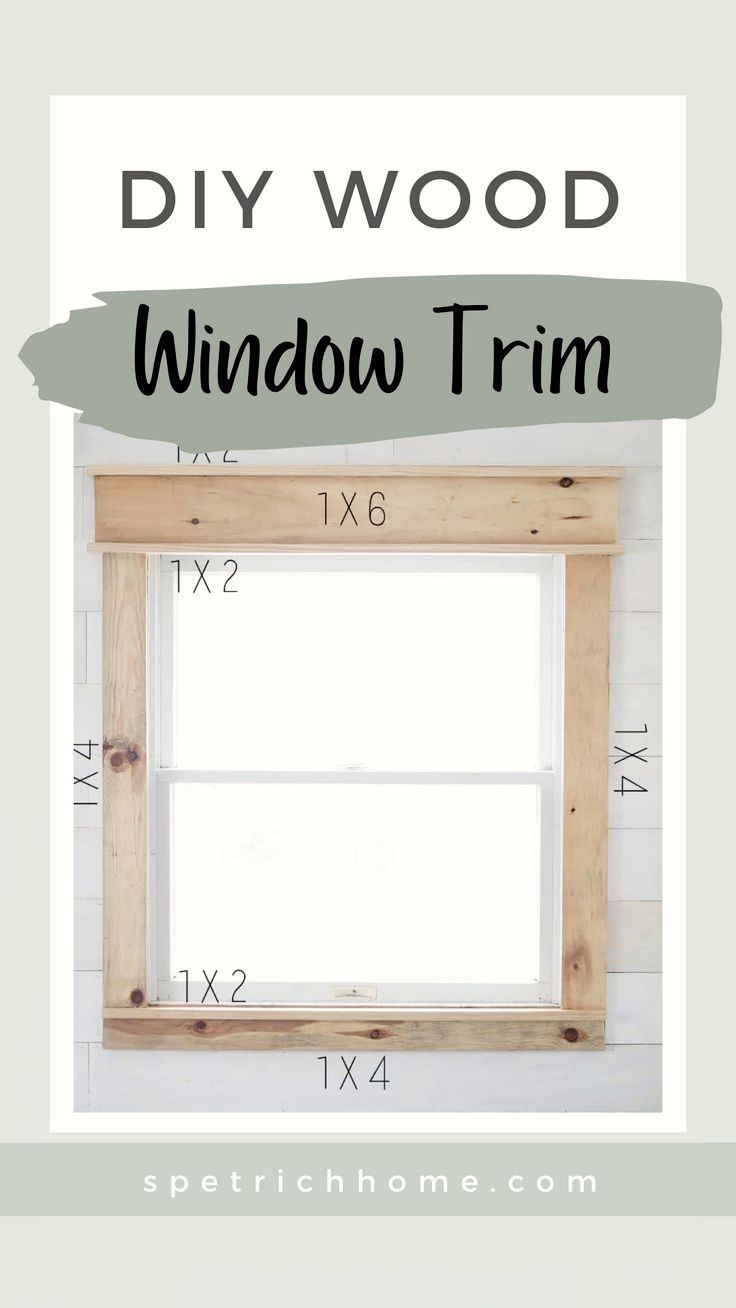 the diy wood window trim measurements are shown