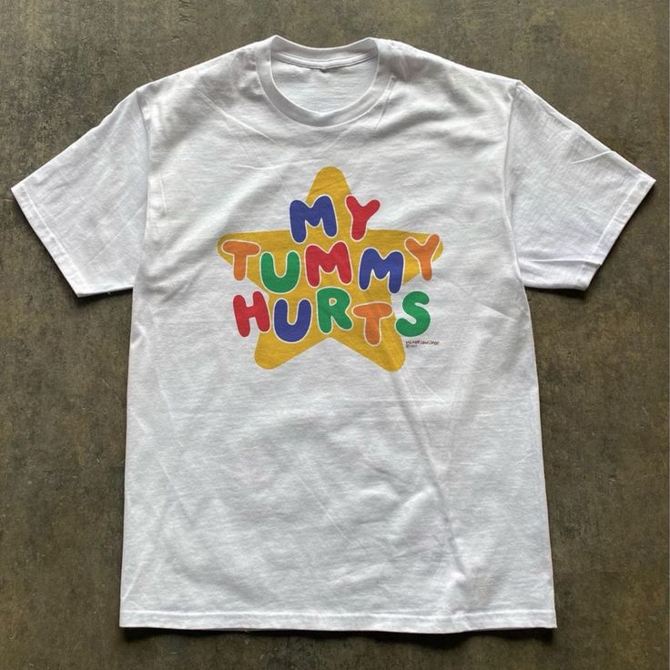 My Tummy Hurts T-Shirt Fast Shipping $25 Lowest I Can Do Custom Deadstock Hit Me With Questions Clown Shirt, Goofy Shirt, My Tummy Hurts, Fire Clothes, Tummy Hurts, Silly Clothes, Silly Shirt, Funky Shirts, Grunge Shirt