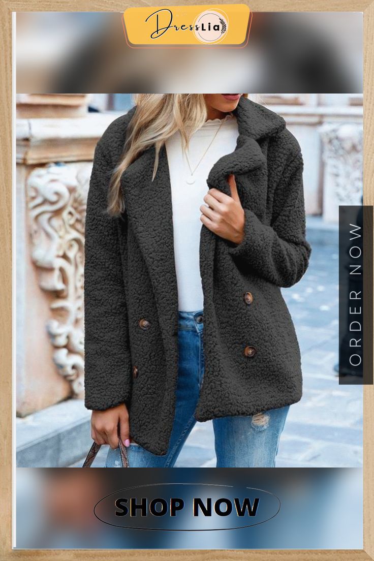 Stylish and Elegant Jacket Sheep Cake, Stylish Winter Coats, Elegant Jacket, Lapel Coat, Womens Thermal, Wool Coat Women, Stylish Coat, Exclusive Clothing, Sweatshirt Women