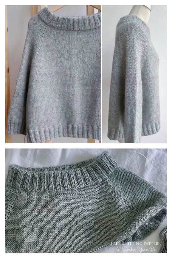 the sweater is knitted and ready to be worn