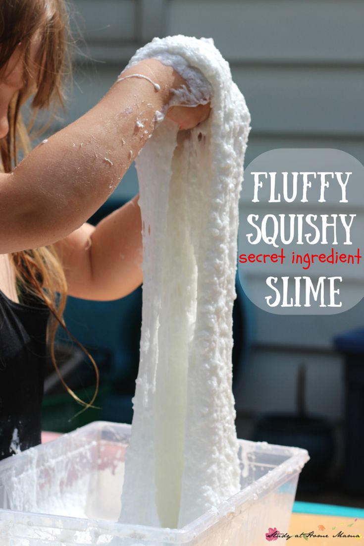 Fluffy Squishy (Secret Ingredient) Slime - this sensory activity for kids uses one unconventional ingredient to make the best slime recipe ever! Your kids will love squishing and stretching this secret ingredient slime! Bubble Slime, Snow Slime, Sensory Science, Liquid Starch, Cool Slime Recipes, Preschool Sensory, Rainbow Slime, Sensory Ideas, Play Activity