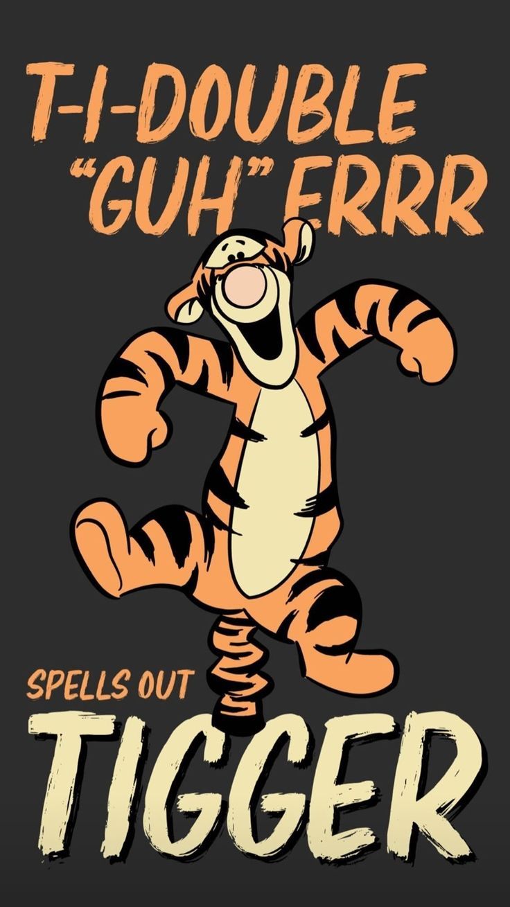 a cartoon tiger is dancing with the words ti - double gu'err spelled on it